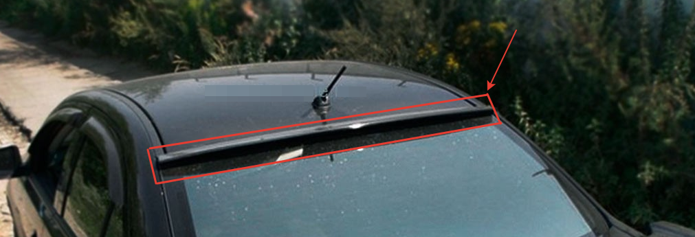 Козырек на заднее стекло Mitsubishi Lancer X '07- , ABS-пластик, под покраску - фото 1 - id-p92405683