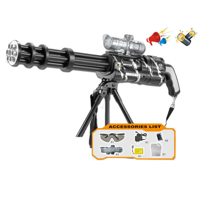 Игрушечный пулемет Гатлинга на АКБ стреляет гелиевыми пульками F7A - фото 1 - id-p92479636