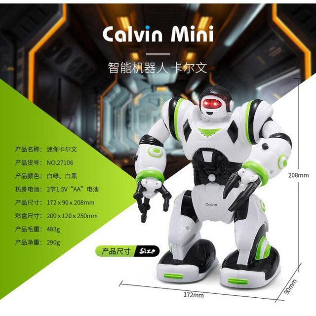 Интерактивный робот Calvin Mini (свет, звук, движение) 27106 - фото 6 - id-p92522941