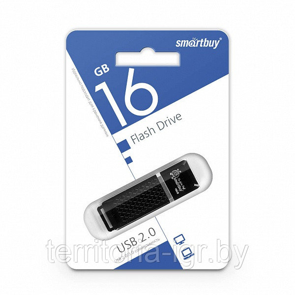 USB-накопитель 16GB Quartz series SB16GBQZ-K Smartbuy