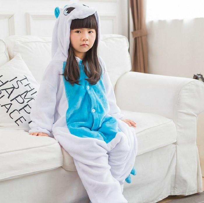 Пижама кигуруми детская «Голубой единорог»