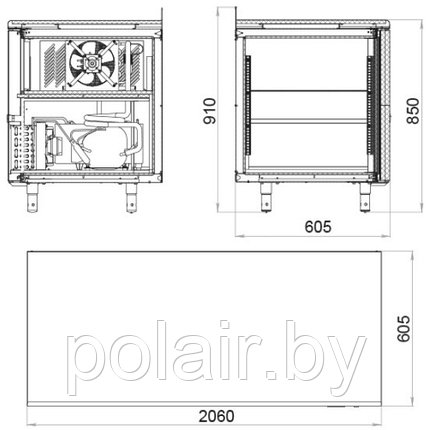 Холодильный стол POLAIR (ПОЛАИР) TM4-G 500 л -2 +10, фото 2