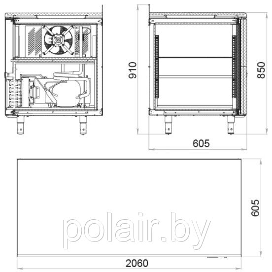 Холодильный стол POLAIR (ПОЛАИР) TM4-G 500 л -2 +10 - фото 2 - id-p92580493