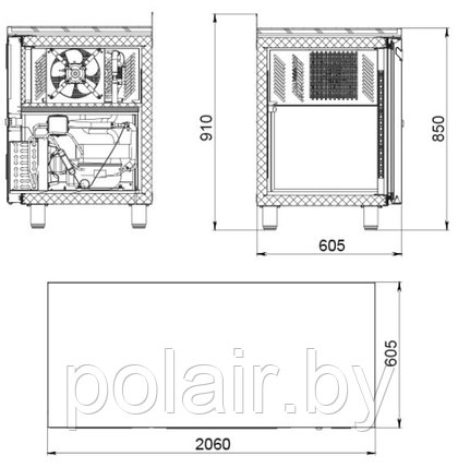 Холодильный стол POLAIR (ПОЛАИР) TM4-GС 500 л -2 +10, фото 2