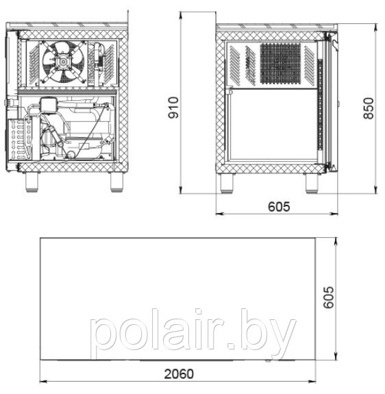 Холодильный стол POLAIR (ПОЛАИР) TM4-GС 500 л -2 +10 - фото 2 - id-p92580548