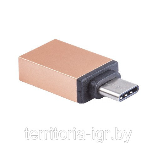 Адаптер Type-C - USB 3.0 OTG BMC-602 золото Blast - фото 2 - id-p92582680