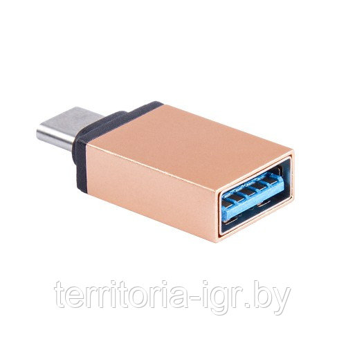 Адаптер Type-C - USB 3.0 OTG BMC-602 золото Blast - фото 3 - id-p92582680