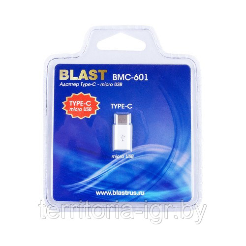 Адаптер Type-C - micro USB BMC-601 белый Blast