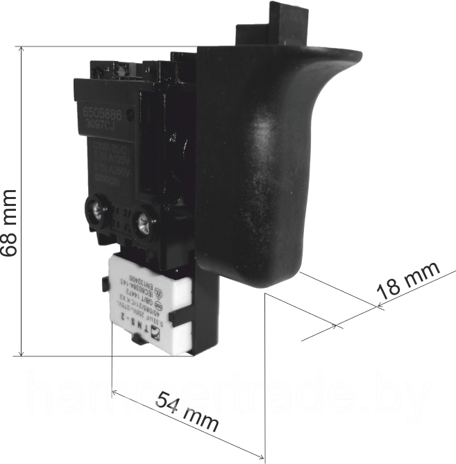 AK0303 Выключатель для Makita HR2470 (аналог 650588-6) - фото 3 - id-p90752484