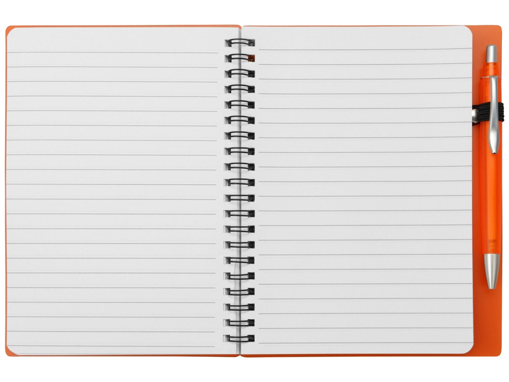 Блокнот Контакт с ручкой, оранжевый - фото 5 - id-p92616050