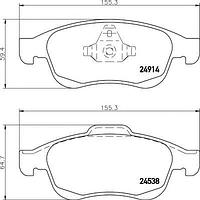 Комплект тормозных колодок Renault Duster (кроме 1,6) PART-ONE