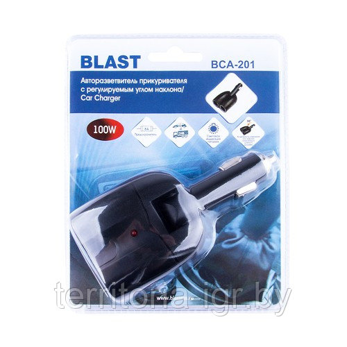Автомобильное зарядное устройство BCA-201 Blast(разветвитель прикуривателя)
