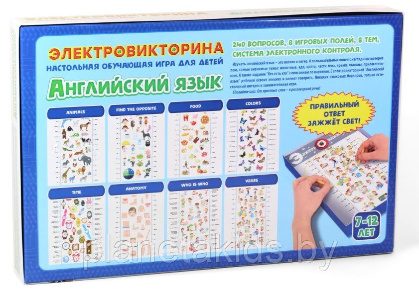 Настольная игра Электровикторина Английский язык 03665 - фото 2 - id-p92659705