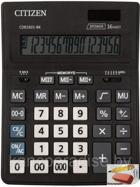Калькулятор Citizen CDB 1601 BK 16-разрядный, арт.CDB-1601 BK