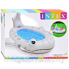 Детский надувной бассейн Акула с распылителем Intex 57433  229х226х107см купить в Минске