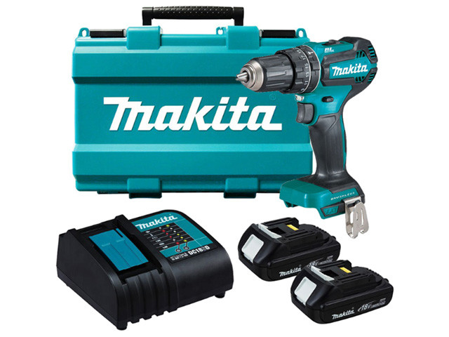 Аккум. ударная дрель-шуруповерт MAKITA DHP 485 SYE в чем. (18.0 В, 2 акк., 1.5 А/ч Li-Ion, 2 скор., 50 Нм, - фото 1 - id-p92674033