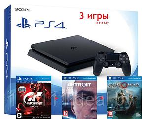 PlayStation 4 Slim + 3 игры