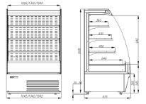 Витрина холодильная Полюс F 16-08 VM 1,3-2 0020 (Carboma Tokyo 1600/875 ВХСп-1,3 тонированный стеклопакет) - фото 2 - id-p92676735