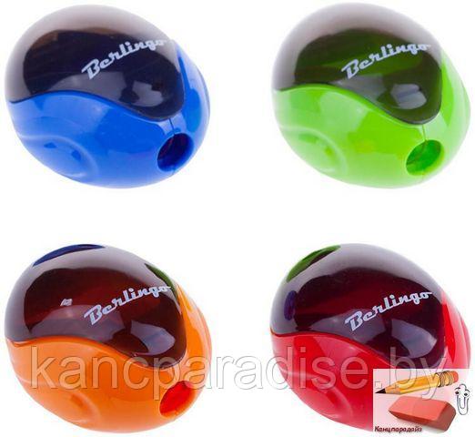 Точилка Berlingo Round, 1 отверстие, ассорти, дисплей, ассорти