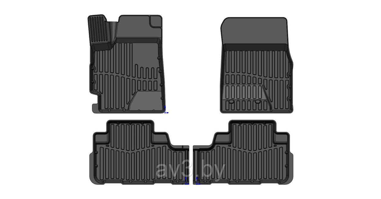 Коврики в салон Toyota Highlander U40 (2010-2013) /Тойота Хайлендер (SRTK 3D-форма PREMIUM) - фото 2 - id-p92693119