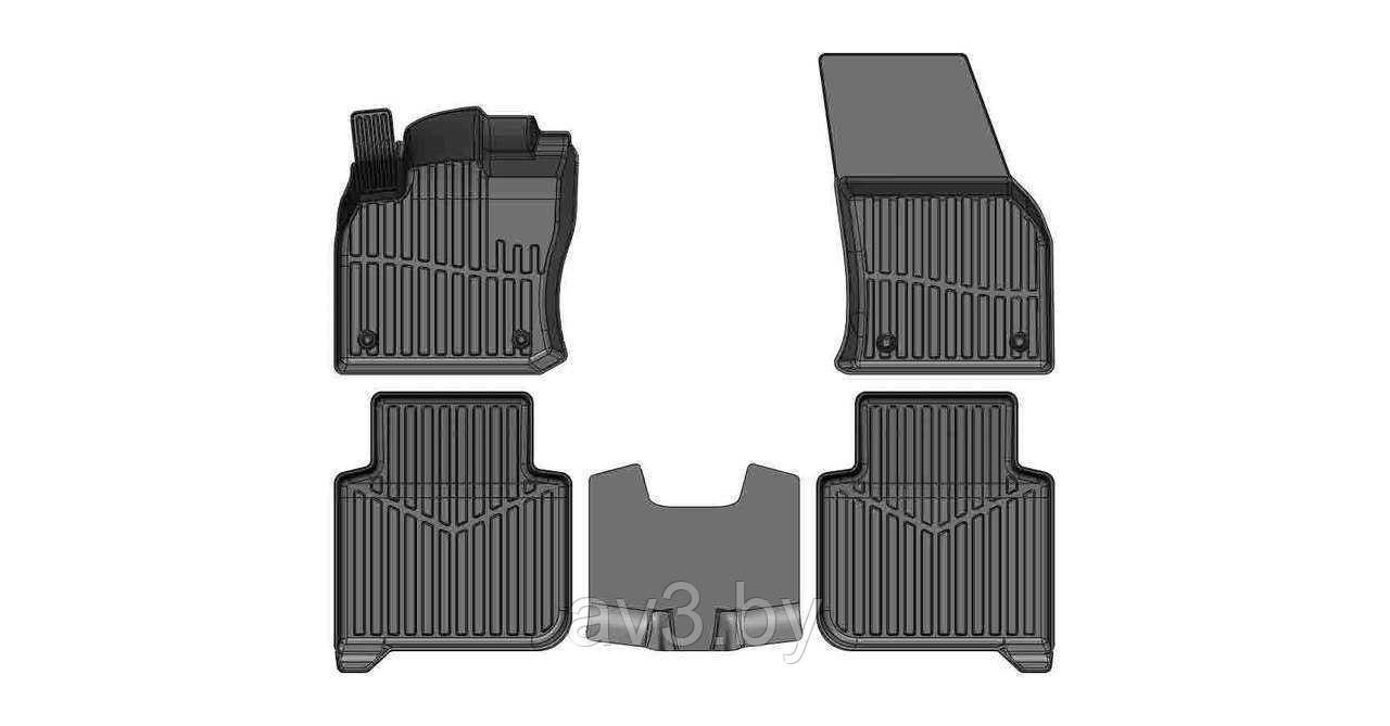 Коврики в салон SRTK 3D-форма PREMIUM Skoda Kodiaq (2016- 5 мест/ Volkswagen Tiguan Allspace 2017- - фото 8 - id-p92693111