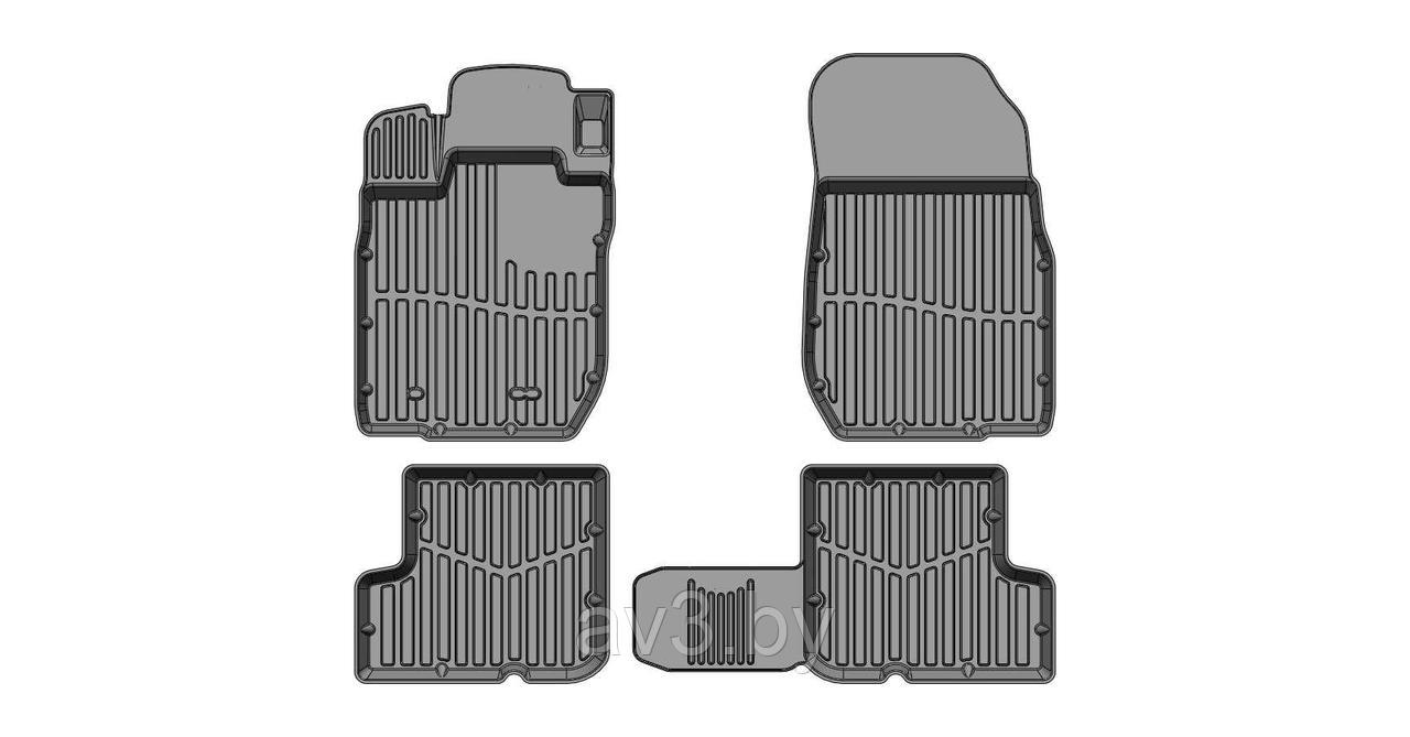 Коврики в салон Renault Sandero 1 (2009-2014) / Duster 2011-2015 / Nissan Terrano 2016- / (SRTK 3D-ф