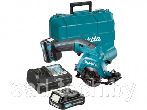 Аккум. циркулярная пила MAKITA HS 301 DWAE в чем. (10.8 В, 2 акк., 2.0 А/ч, Li-Ion, 85х15 мм, до 26 мм)