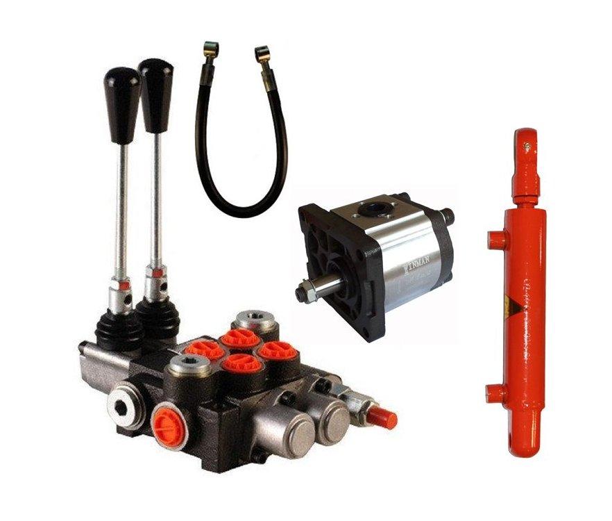 комплект гидравлики на мотоблок / минитрактор. комплект гидравлики на мт110. комплект гидравлики мотоблока с 2-секционным распределителем. гилравлика на минитрактор с трех ходовым краном. комплект гидравлики для минитрактора.