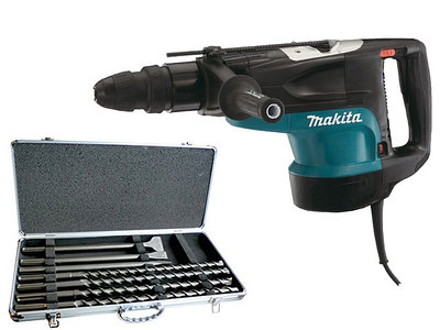 Перфоратор MAKITA HR 5201 C в чем. + набор оснастки(1500 Вт,19.7 Дж,2 реж.патрон SDS-MAX,D-40571 в ПОДАРОК!!!)