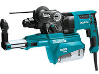 Перфоратор MAKITA HR 2651 в чем. + система пылеудаления (800 Вт, 2.4 Дж, 3 реж., патрон SDS-plus,