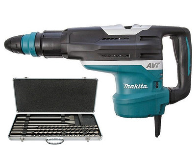 Перфоратор MAKITA HR 5212 C в чем. + набор оснастки (1510 Вт, 20.0 Дж, 2 реж., патрон SDS-MAX, набор D-40571