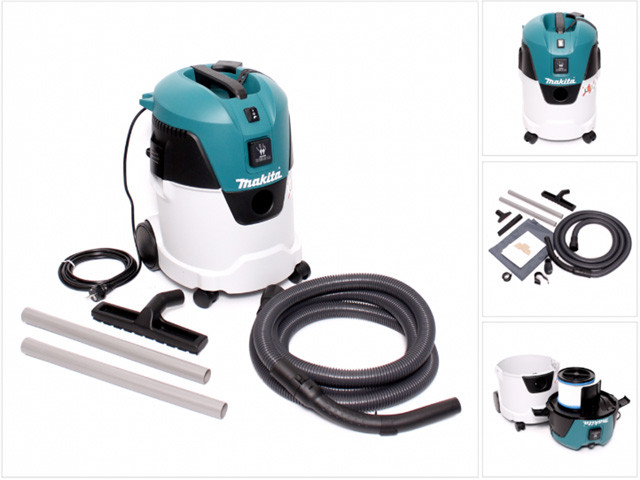 Пылесос MAKITA VC 2512 L (1000 Вт, 25 л, класс: L, самоочистка: полуавтомат)