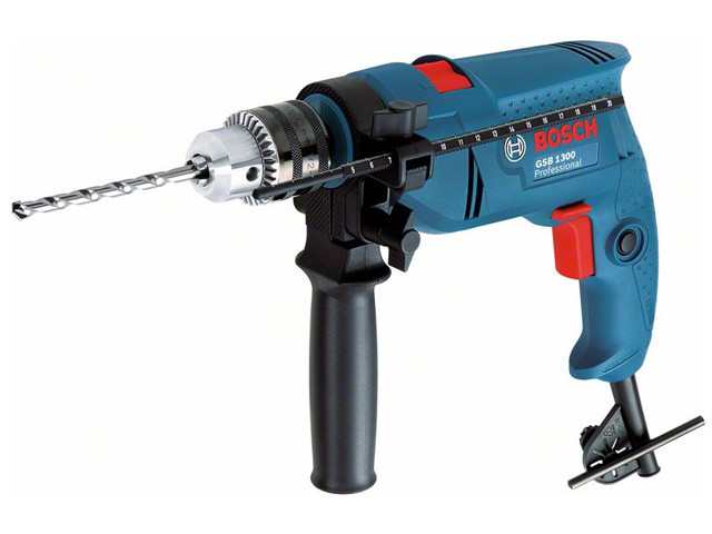 Дрель ударная BOSCH GSB 1300 в кор. (550 Вт, патрон ЗВП, 1 скор.)