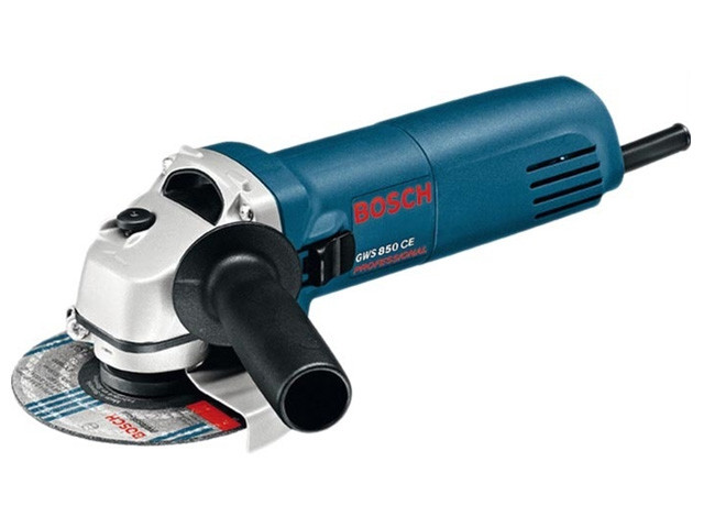 Одноручная углошлифмашина BOSCH GWS 850 CE в кор. (850 Вт, диск 125х22 мм, регул. об.) - фото 1 - id-p92712592