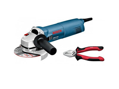 Одноручная углошлифмашина BOSCH GWS 1400 в кор. + пассатижи Wiha (1400 Вт, диск 125х22 мм)