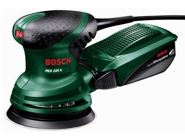 Эксцентриковая шлифмашина BOSCH PEX 220 A в кор. (220 Вт, 125 мм, 24000 кол/мин) - фото 1 - id-p92731296