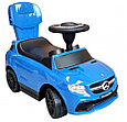 Машинка-каталка детская Chi Lok Bo Mercedes AMG с ручкой 3 в 1 (арт.3288w) Синий, фото 5