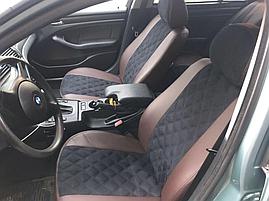 Чехлы для Volkswagen Jetta 6 (11-) РОМБИК (Экокожа), фото 2