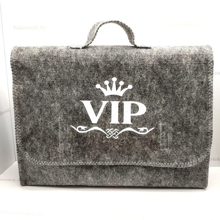 Банный набор в портфеле «VIP» 5 в 1 серый - фото 2 - id-p92728561