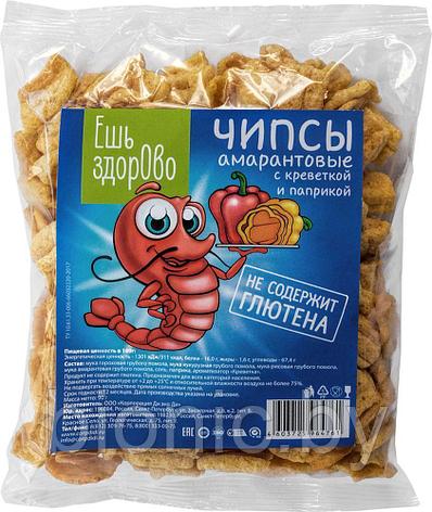 Чипсы Амарантовые "Ешь Здорово" с креветкой и паприкой, 90гр 1/18, фото 2