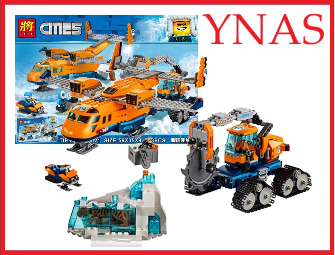 Детский конструктор LELE City  арт. 28021 "Арктический грузовой самолёт", аналог LEGO City сити