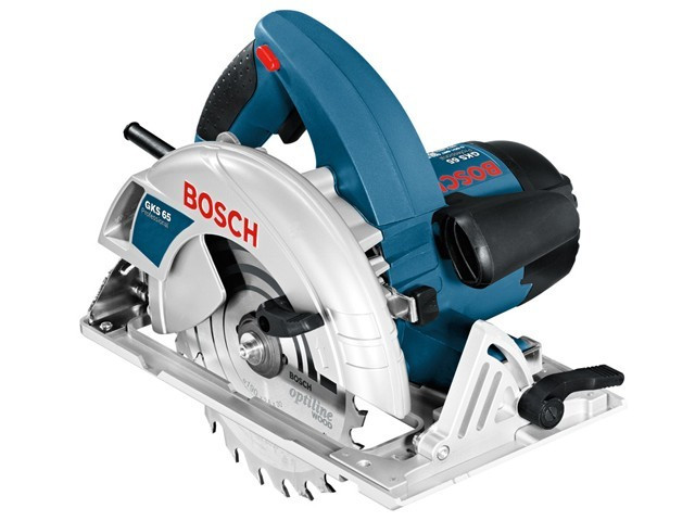 Циркулярная пила BOSCH GKS 65 в кор. (1600 Вт, 190х30 мм, до 65 мм) - фото 1 - id-p92758544