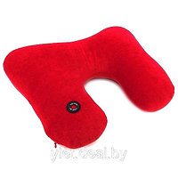 Подушка с вибромассажем для шеи от USB или прикуривателся красная