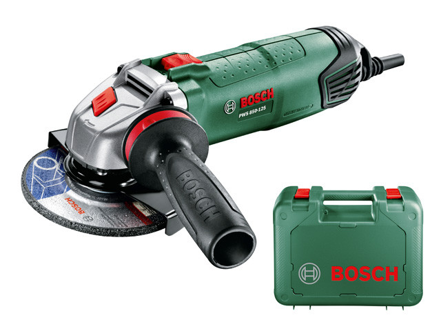 Одноручная углошлифмашина BOSCH PWS 850-125 в чем. (850 Вт, диск 125х22 мм, вибро, без регул. об.) - фото 1 - id-p92764706