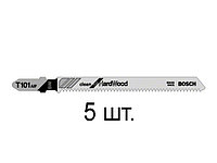 Пилка лобз. по дереву/ламинату T101AIF (5 шт.) BOSCH (пропил прямой, тонкий, для точного реза, в т.ч. в твердой древисине)