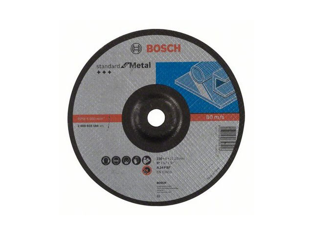 Круг обдирочный 230х6x22.2 мм для металла Standart BOSCH - фото 1 - id-p92766689