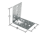 Уголок крепежный усиленный 90х105x105 мм KUU 2.5 мм белый цинк STARFIX