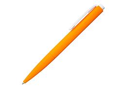 Ручка шариковая, пластик, софт тач, оранжевый/белый, Танго