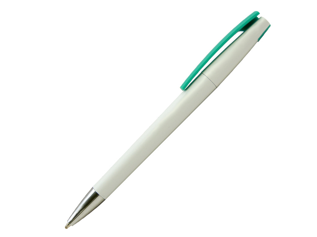 Ручка шариковая, пластик, белый/зеленый, Z-PEN