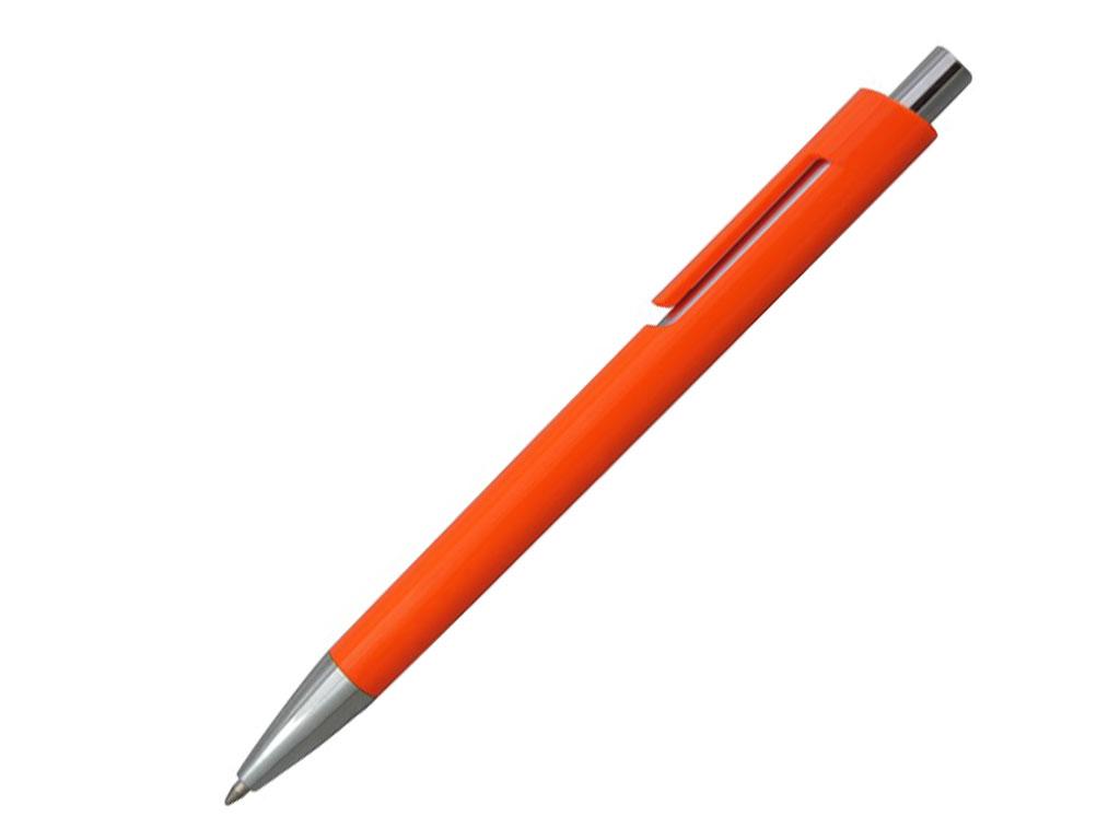 Ручка шариковая, пластик, оранжевый/серебро